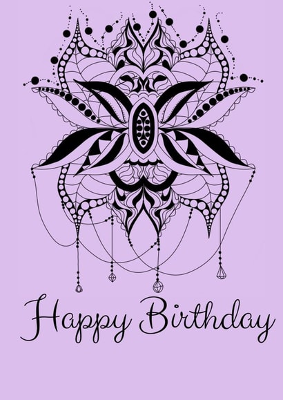 Mandala birthday card created by SimplyJen