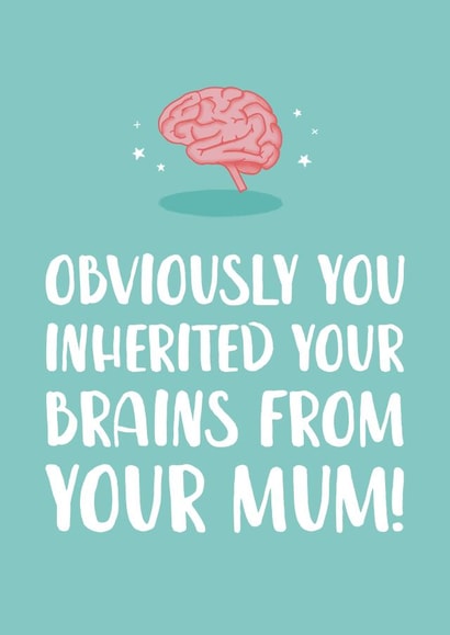 'Inherited from Mum' Exam Congratulations Card created by The Cake Thief