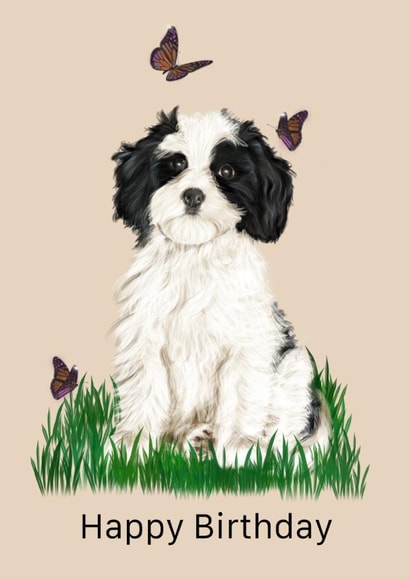 Puppy Birthday Card created by Fat Nancy Cards 