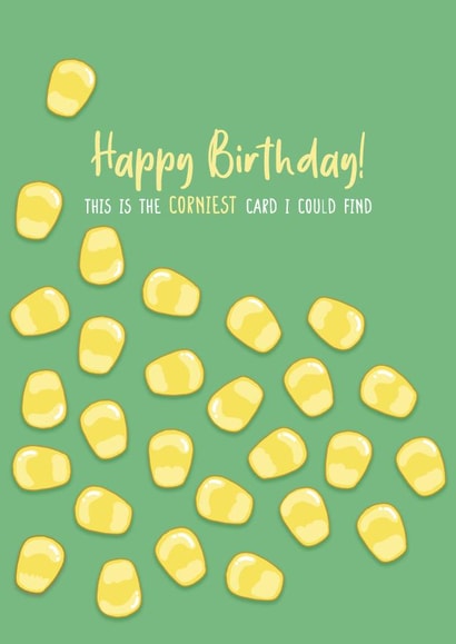 corny card  created by Back to the drawing board illustration 