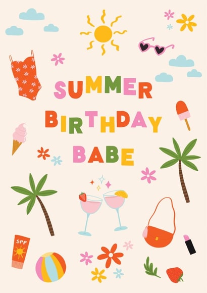Summer Birthday Babe created by @tikkled.pink