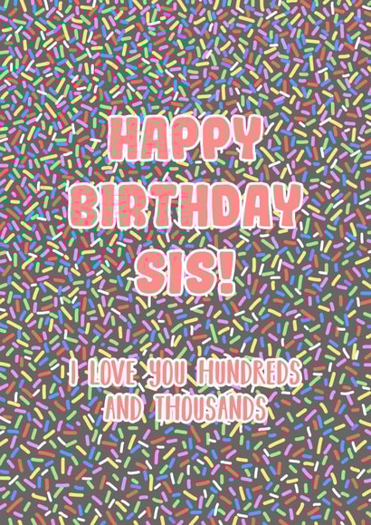 happy birthday sis  created by Back to the drawing board illustration 