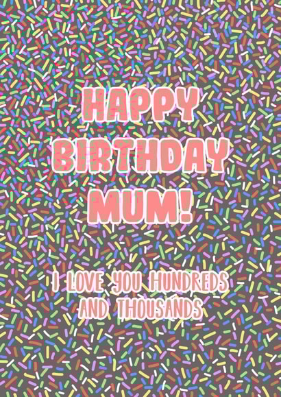 happy birthday mum  created by Back to the drawing board illustration 