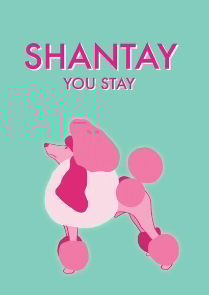 Shantay You Stay - Fabulous Poodle birthday / Valentines Card created by Ryan Hodge