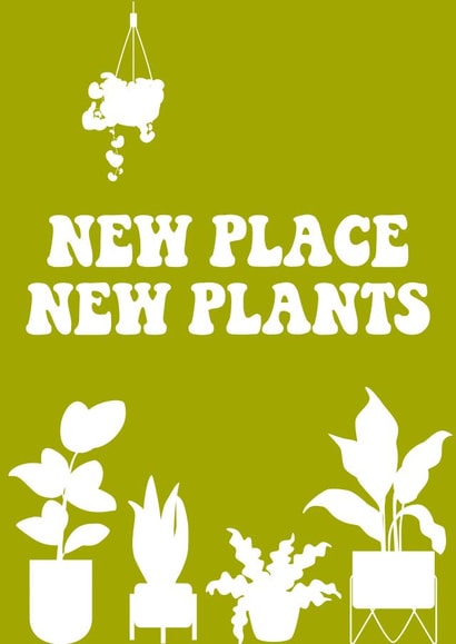 New place new plants, House Warming Card created by Lauren Beth Designs