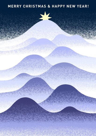 Mountain Star Merry Christamas and Happy New Year Card created by Yijing Li