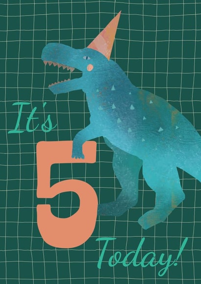 5th Dinosaur Birthday Card created by Kamilya Panina