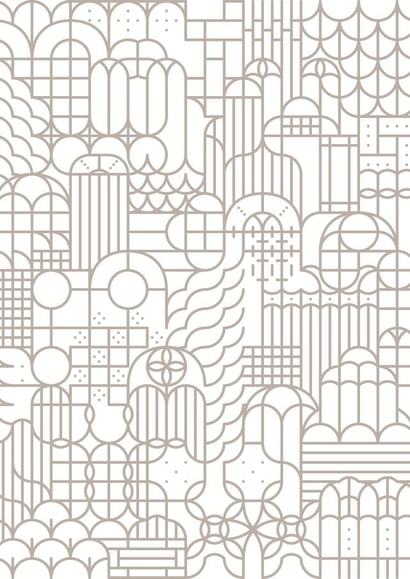 London Window Design Greeting Card created by Yijing Li