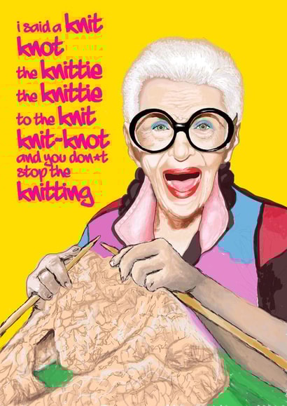 Knitter's Delight Grandma Card created by Daft Monk