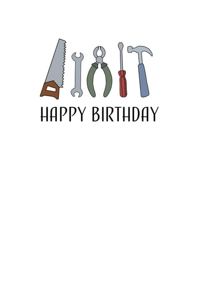 Workshop Tools Birthday Card created by Little Takeover