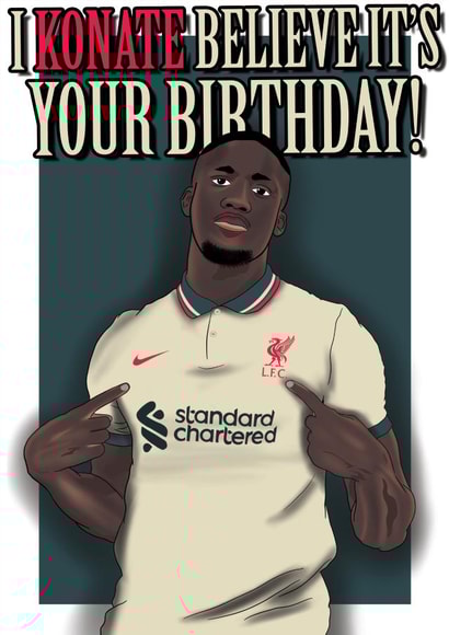 Ibrahima Konate LFC Birthday Card created by SX2Prints