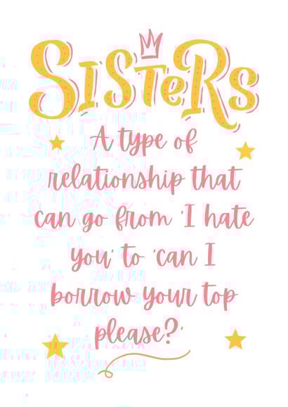 Sister Relationship! created by Custom Card Co Shop