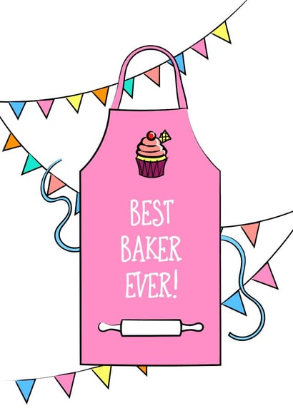 Best baker ever, GBBO card created by Adam Regester