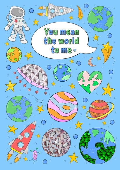 You mean the world to me card created by The Illustrated Saying