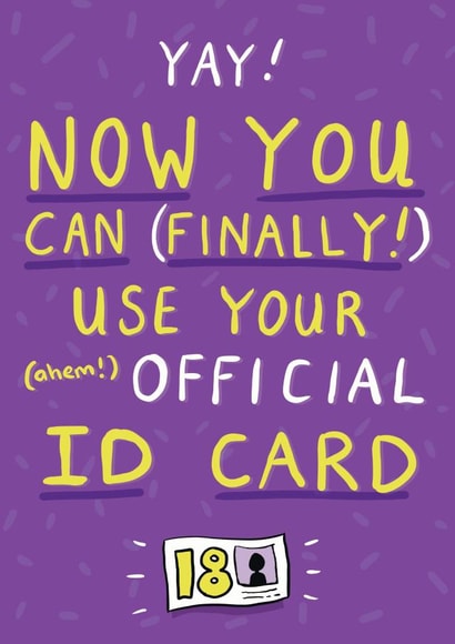 Officially 18 Birthday Card created by Chocolate Frog