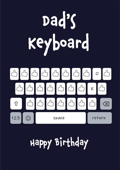 Dad's Keyboard Happy Birthday Card created by Daisy Jo Design