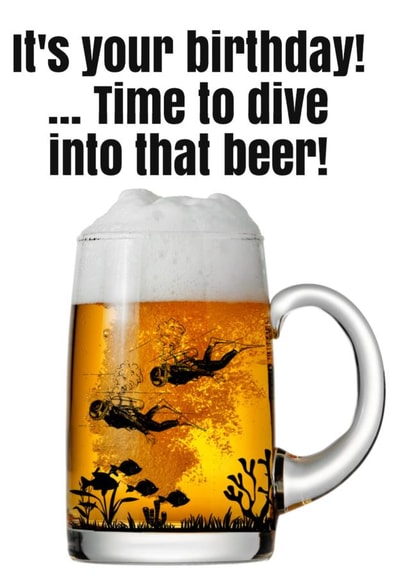 Dive into that birthday beer! created by LilBirdy101