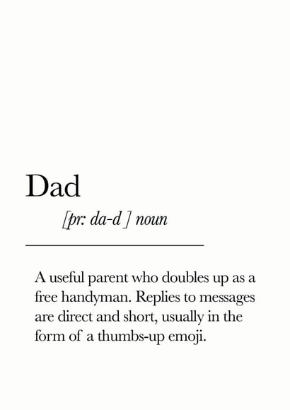 Dad Definition created by Blueberry Unicorns