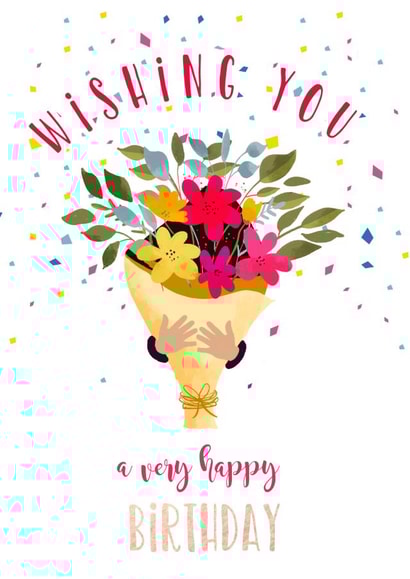 birthday card with flowers created by The Arty Apples Limited