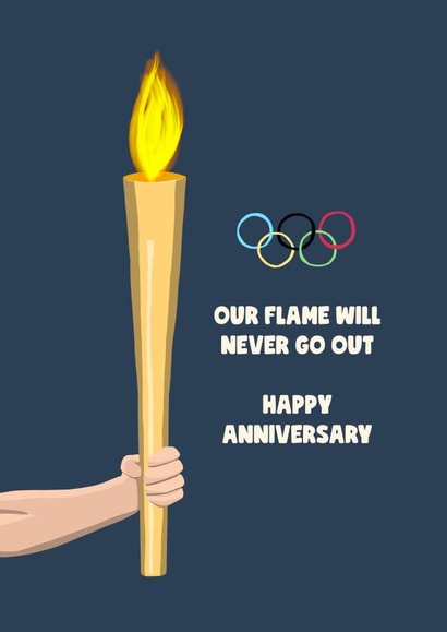 Olympic Torch Anniversary Card created by Sassy Sarah
