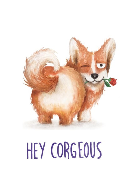 Her Corgeous - Gorgeous Corgi Card created by Citrus Bunn