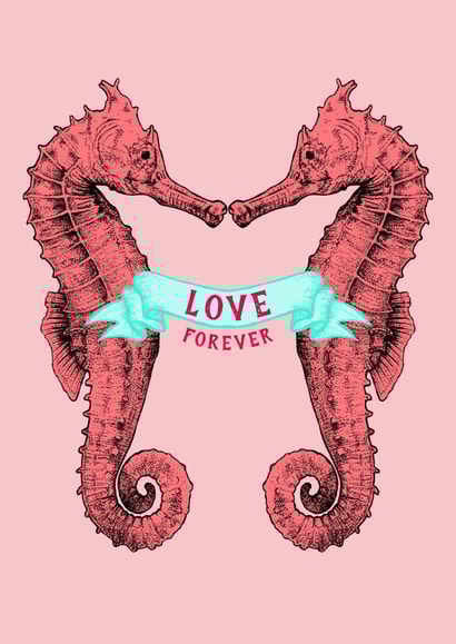 Seahorse Valentines Card created by Michelle Goring