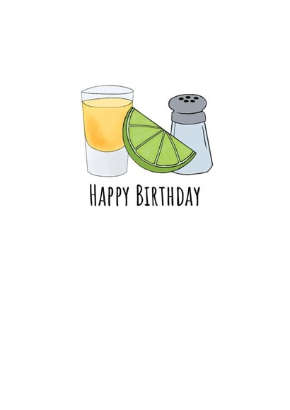 Tequila Time Birthday Card created by Little Takeover