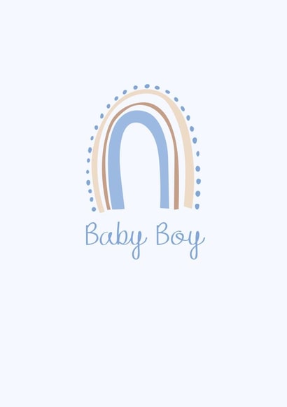 New Baby Boy Blue Rainbow Card created by A Bee's Designs