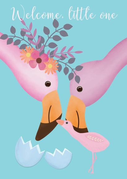 New Baby Flamingo Card created by Ostara's Attic