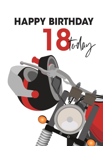 18th Birthday Motorcycle card created by Jackie Ponwaye Design