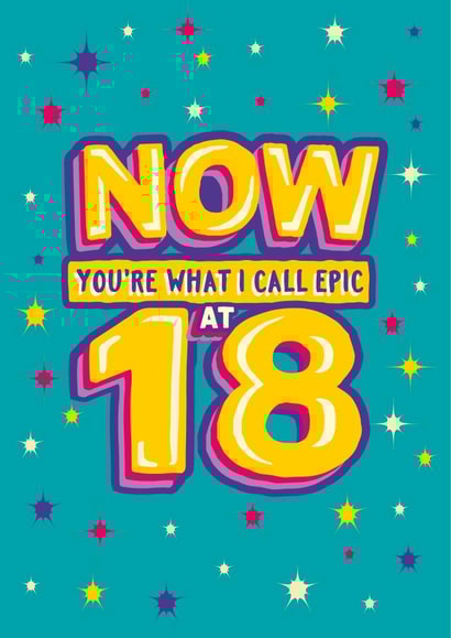 Now Music 18th Birthday Card created by The Typecast Gallery