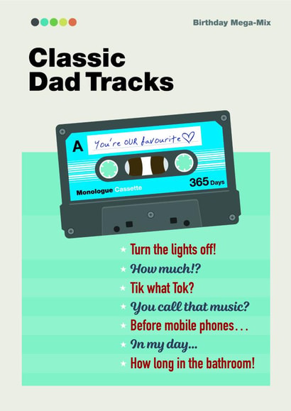 Classic Dad Tracks, Cassette Mixed Tape created by Andy Ward