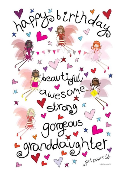 Fairy Birthday Card for a Beautiful Granddaughter created by The Girl Power Fairies