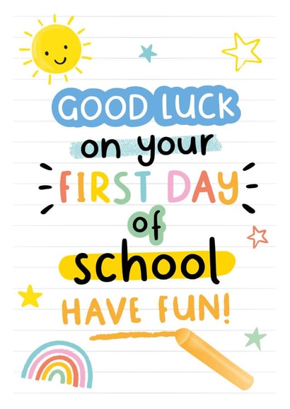 Good Luck On Your First Day Of School Card created by Macie Dot Doodles