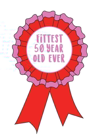 Fittest 50 Year Old - 50th Birthday Card created by @Laura Lonsdale Designs