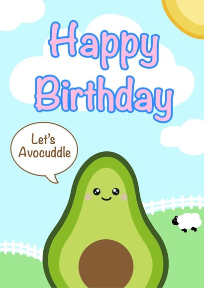 Avo-Cuddle Birthday Card created by Hayley Roberts