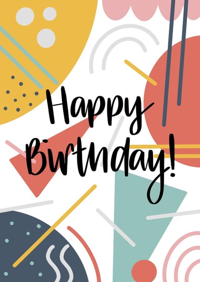 Modern Abstract Birthday Card created by Nurture and Cheer