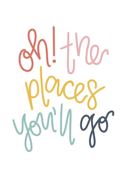 The places you'll go, Congratulations and Good Luck Card created by Nurture and Cheer