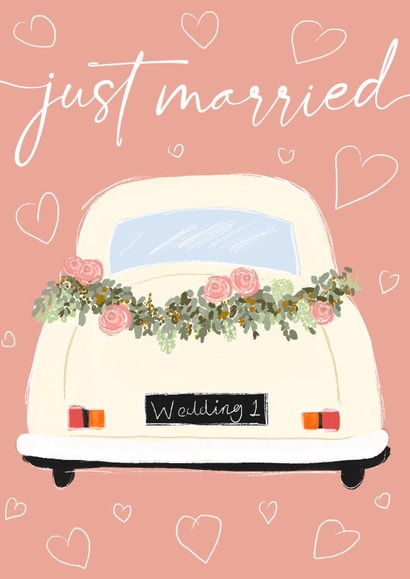 Vintage wedding car created by Lily the Print