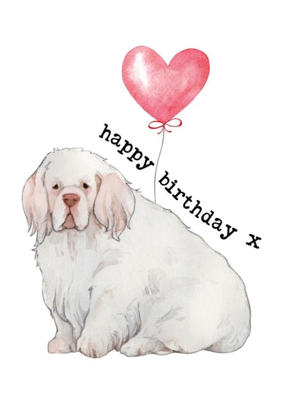 Birthday Balloon and Wishes from The Dog created by The Little Lion Co 