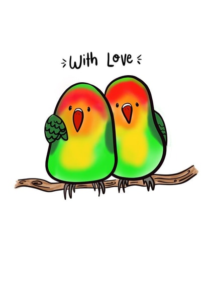 Love Birds, Love Card created by SootysSweetScribbles