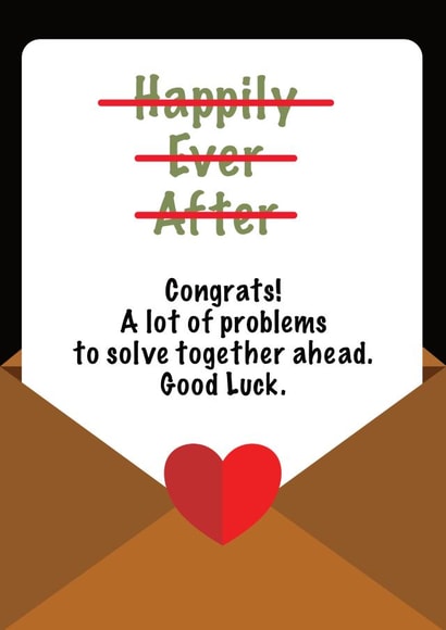 Congrats Marriage Solving Problems created by Hana Lai