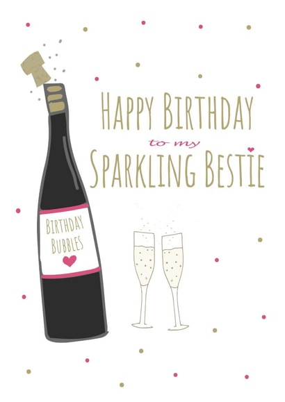 Sparkling Bestie Birthday Bubbles created by Missycards
