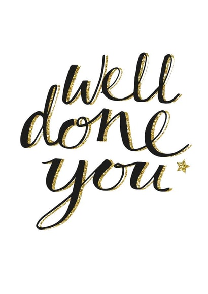 Well done you, congratulations card created by Missycards