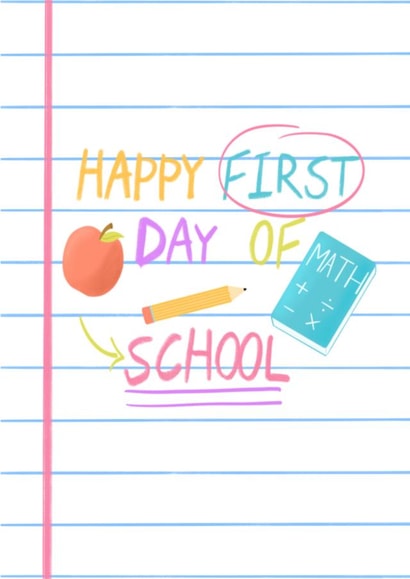 Back to school notebook card created by Spring of colors