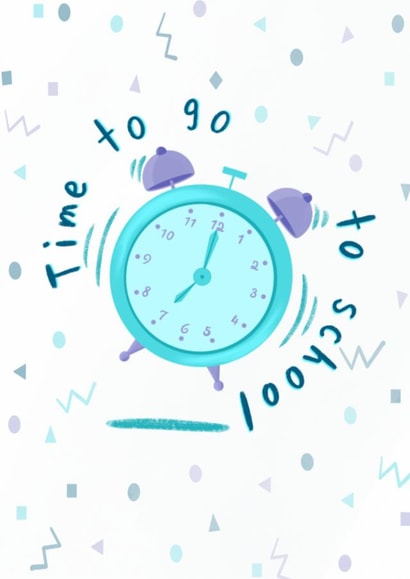 Alarm clock back to school card created by Spring of colors