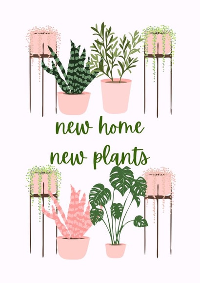 New home new plants created by Custom Card Co Shop
