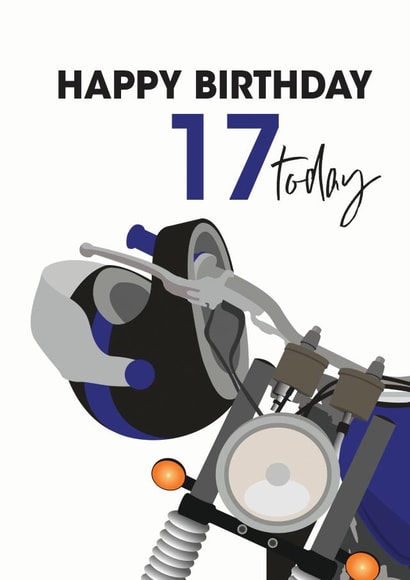 17th Birthday Motorbike card created by Jackie Ponwaye Design