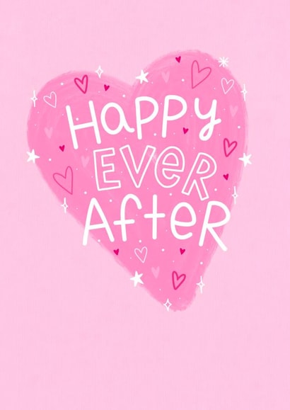 Happy Every After - Love Heart Wedding Card - Happily Married - Engagement Card created by Ludicrous Prints