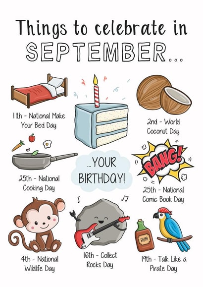 September Birthday Card created by Creaternet